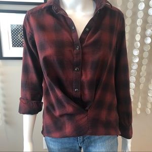 All Saints asymmetrical button down shirt